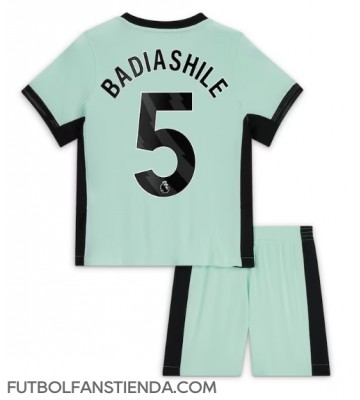 Chelsea Benoit Badiashile #5 Tercera Equipación Niños 2023-24 Manga Corta (+ Pantalones cortos)